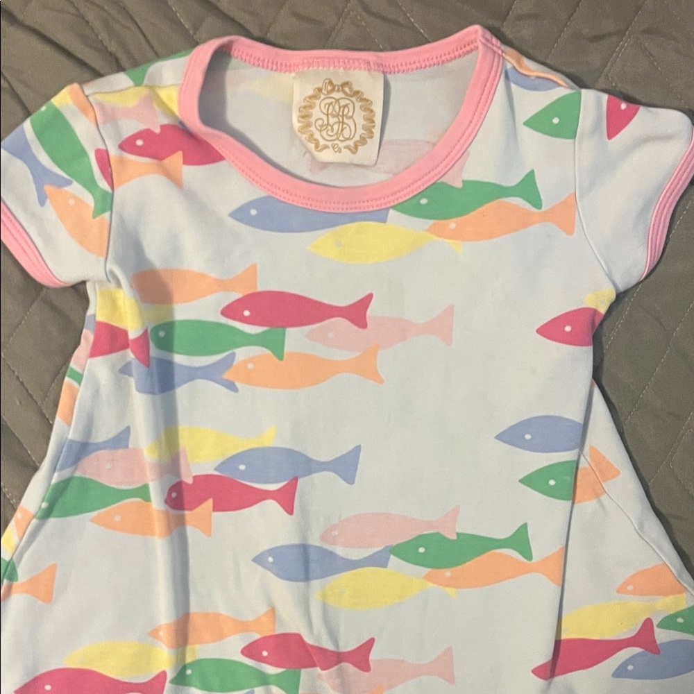 The Beaufort Bonnet Company Multicolor Fish Print Kids Tee